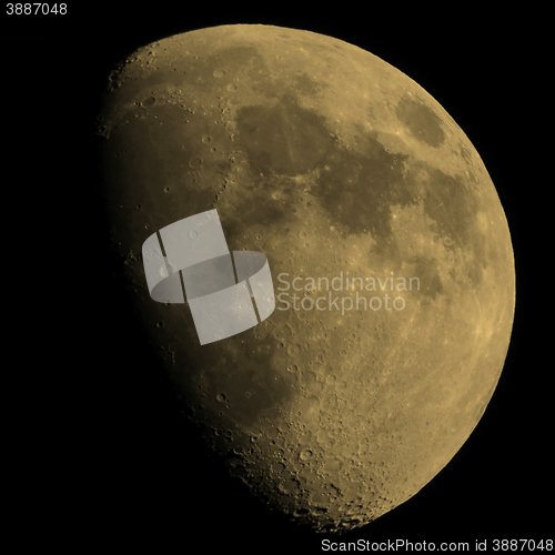 Image of Gibbous moon sepia