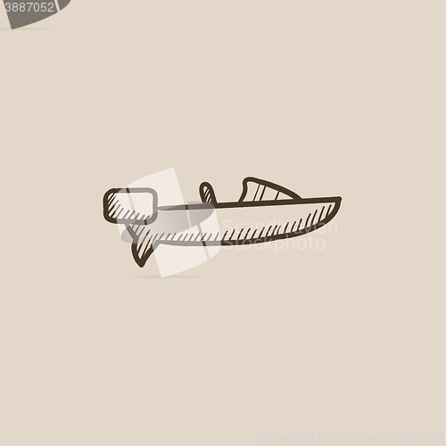 Image of Motorboat sketch icon.