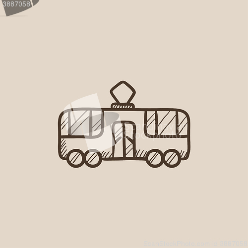 Image of Tram sketch icon.