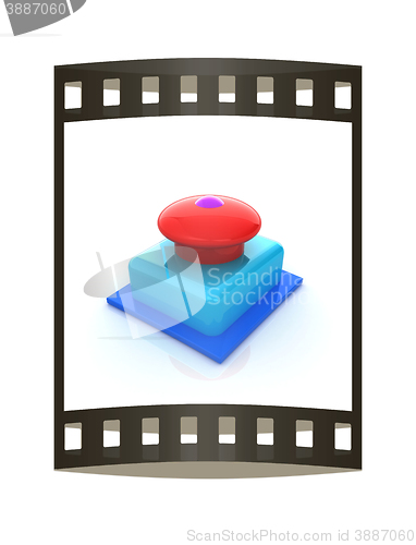 Image of Emergency Button 3d icon. The film strip