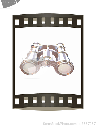 Image of binoculars. The film strip