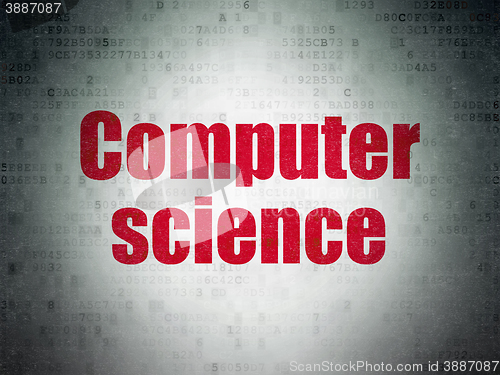 Image of Science concept: Computer Science on Digital Data Paper background