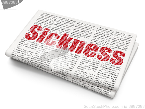 Image of Medicine concept: Sickness on Newspaper background