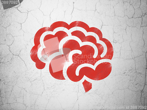 Image of Medicine concept: Brain on wall background