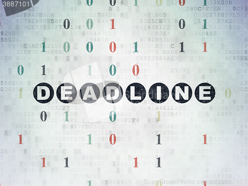 Image of Finance concept: Deadline on Digital Data Paper background