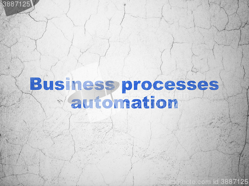 Image of Business concept: Business Processes Automation on wall background