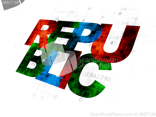 Image of Political concept: Republic on Digital background