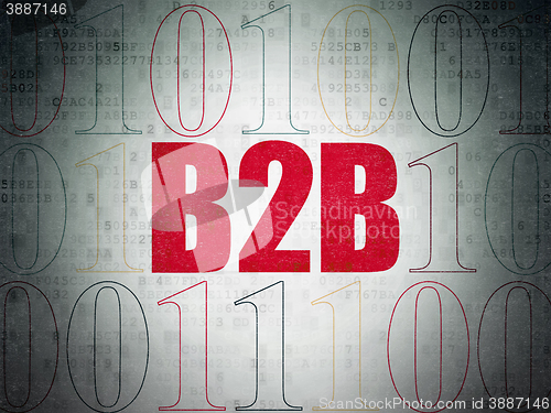 Image of Finance concept: B2b on Digital Data Paper background