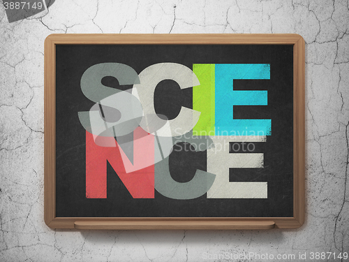 Image of Science concept: Science on School board background