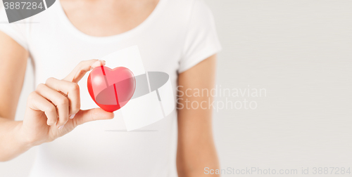 Image of woman hands with heart