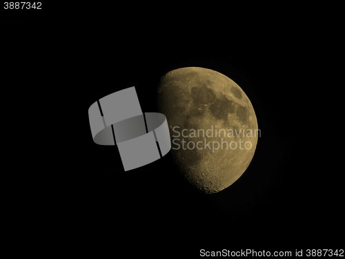 Image of Gibbous moon sepia
