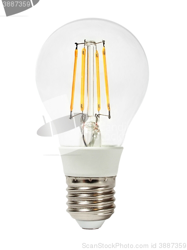 Image of LED bulb on white