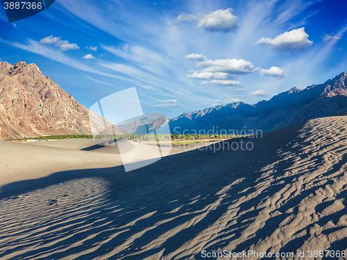 Image of Sand dunes in mountains