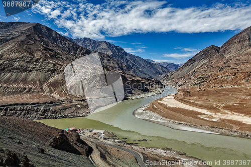 Image of Confluence of Indus and Zanskar Rivers, Ladakh