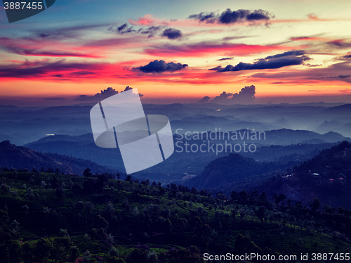 Image of Sunset in mountains