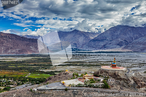 Image of Maitreya Buddha statue  in Diskit gompa, Nubra valley, Ladakh, Inda