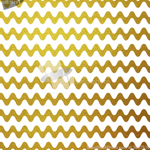 Image of Gold glitter wavy stripes abstract background