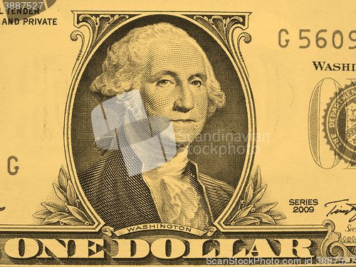 Image of Detail of One Dollar note 1 Dollar - vintage