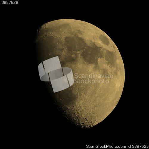 Image of Gibbous moon sepia