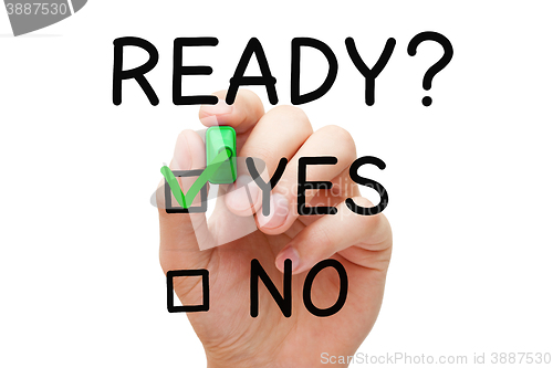 Image of Ready Yes Or No Check Mark Concept