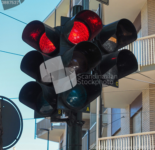 Image of Red light traffic signal