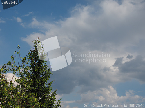 Image of Blue sky with clouds background