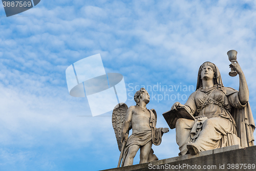 Image of Turin, Italy - January 2016: Faith Statue