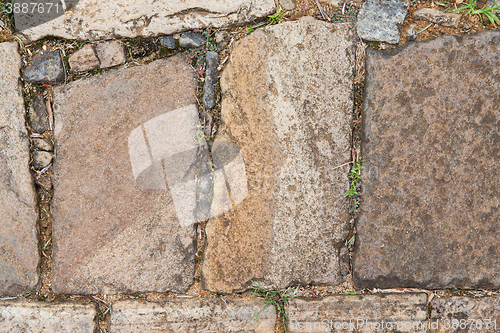 Image of close up of paving stone outdoors