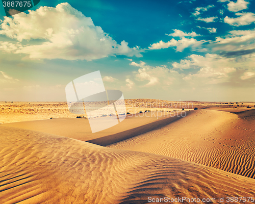 Image of Sand dunes in desert