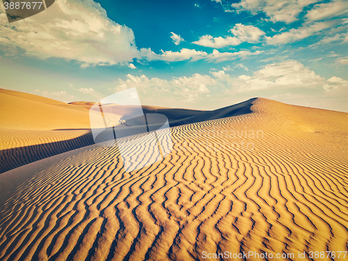 Image of Sand dunes in desert