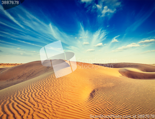 Image of Sand dunes in desert