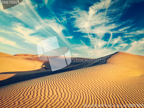 Image of Sand dunes in desert