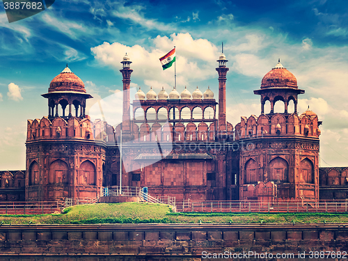 Image of Red Fort Lal Qila. Delhi, India