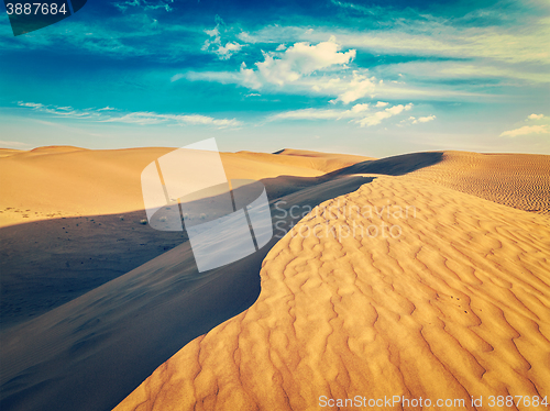 Image of Sand dunes in desert