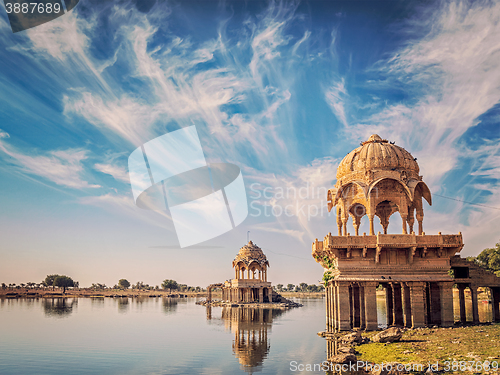 Image of Indian landmark Gadi Sagar in Rajasthan