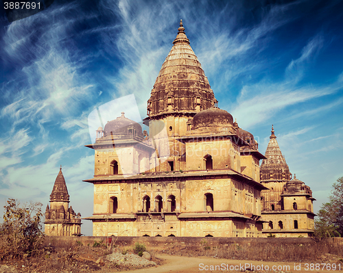 Image of Royal cenotaphs of Orchha, India