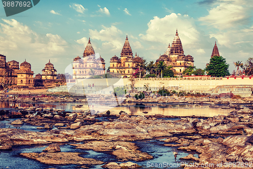 Image of Royal cenotaphs of Orchha,  Madhya Pradesh, India