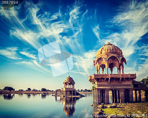 Image of Indian landmark Gadi Sagar in Rajasthan