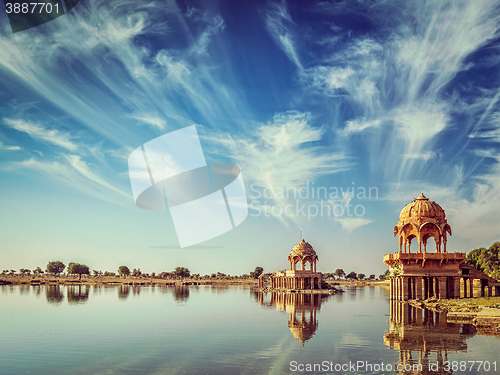 Image of Indian landmark Gadi Sagar in Rajasthan