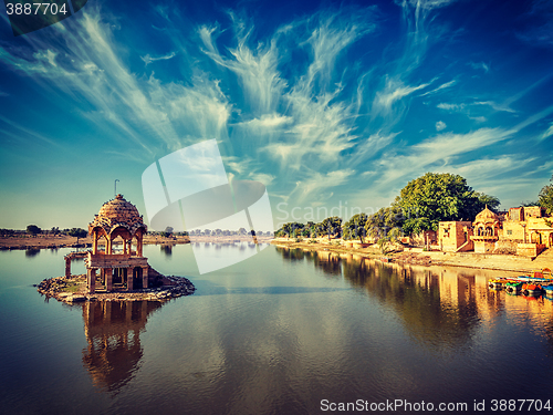 Image of Indian landmark Gadi Sagar in Rajasthan