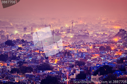 Image of Aerial view of Jodhpur in twilight