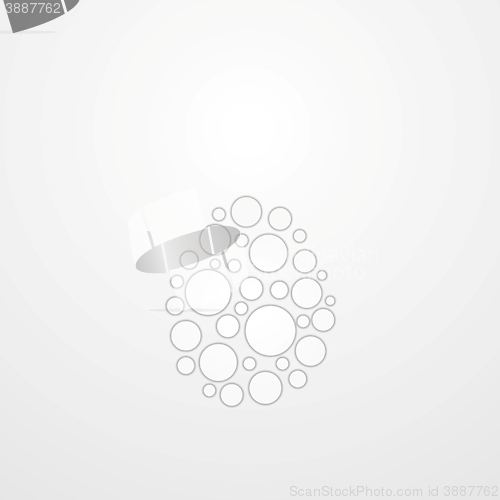 Image of Abstract light grey Easter egg vector background