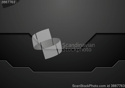 Image of Abstract black technology concept design
