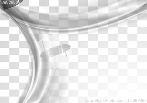 Image of Grey smooth blurred transparent waves
