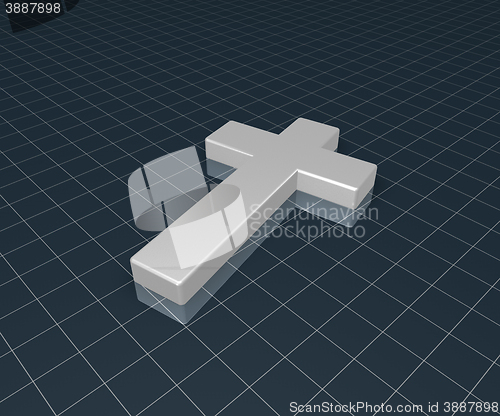 Image of christian cross - 3d rendering