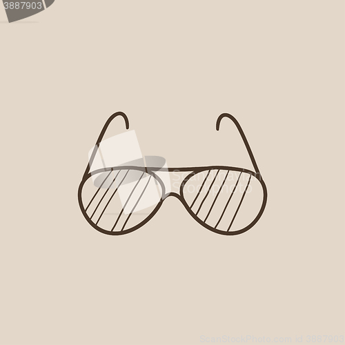 Image of Eyeglasses sketch icon.