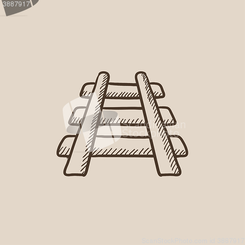 Image of Railway track sketch icon.