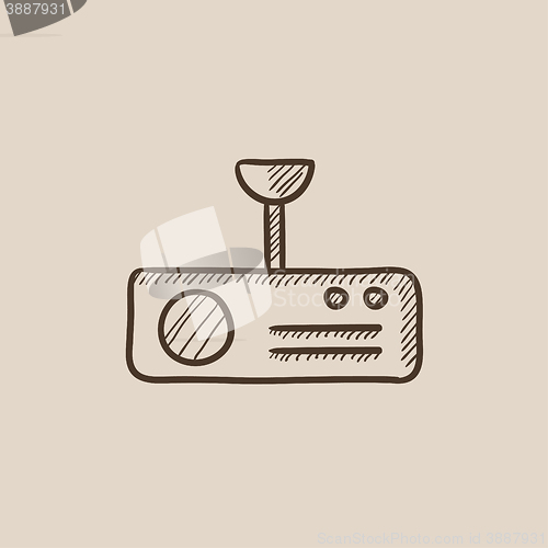 Image of Digital projector sketch icon.