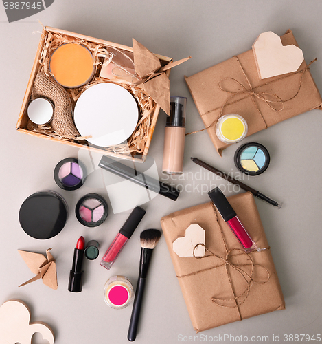 Image of cosmetics set for make-up 