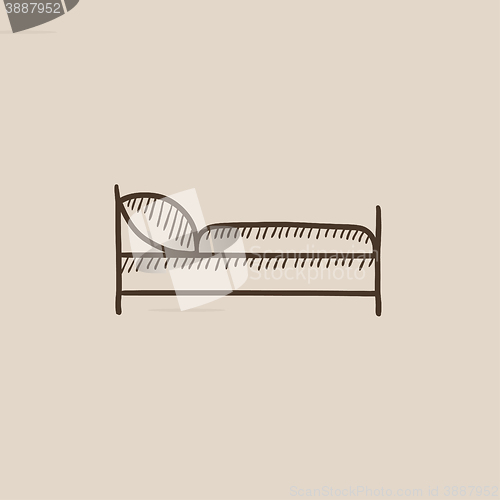 Image of Bed sketch icon.